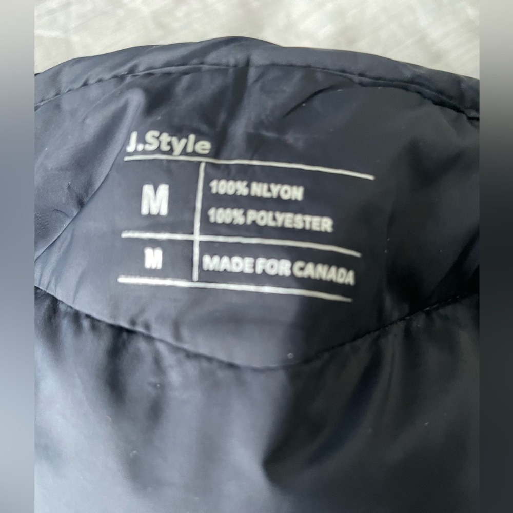 J.STYLE puff light jacket with hood navy size M - Picture 3 of 11
